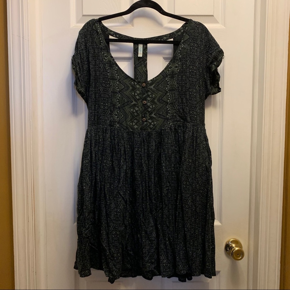 Free People Short Sleeve Babydoll Dress
